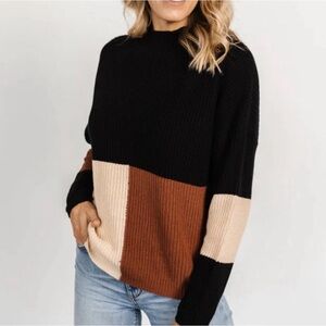 Baltic Born Women's Sweater - Black, Brown, and Cream